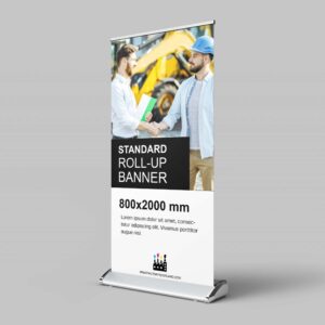 Retractable 0.85mx 2.0m Deluxe Pull Up Roll Up Banner Design & Print