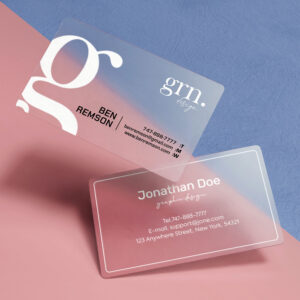 clear transparent transluscent business cards design and print inn harare bulawayo zimbabwe..